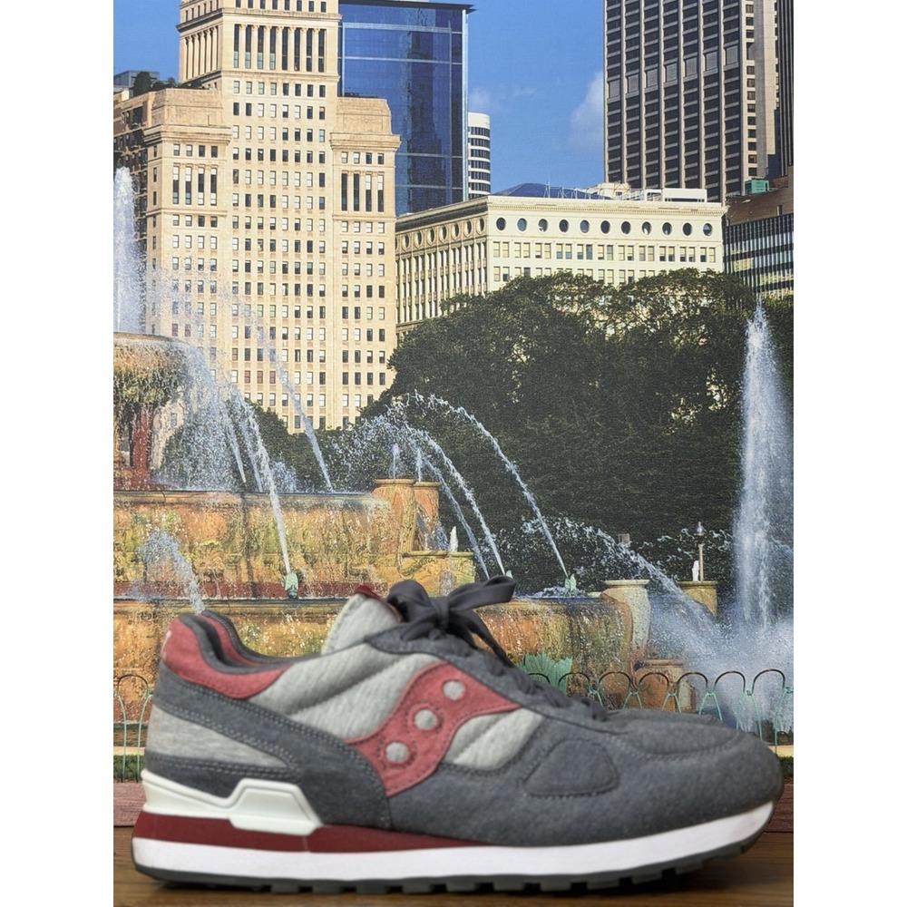 Saucony x Bait Shadow Original SIZE 11 "Cruel World 4" Men's GREY RED - Picture 3 of 12